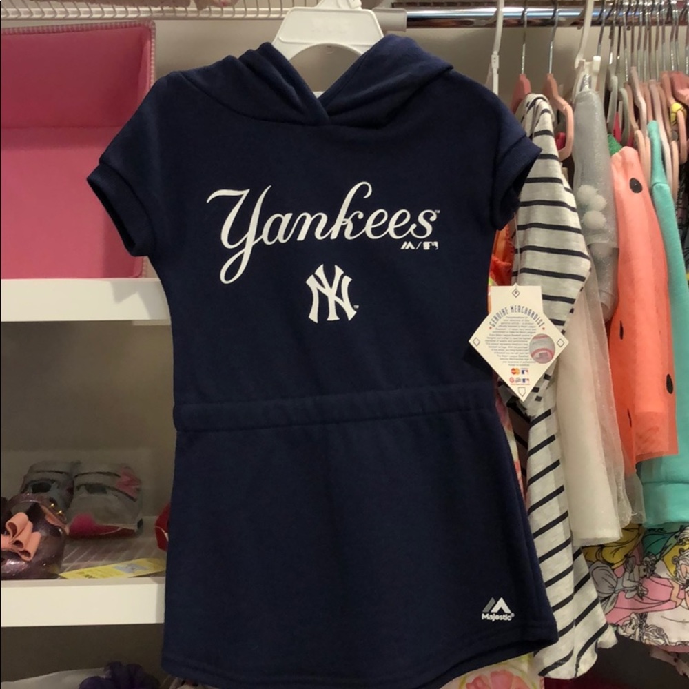 Toddler 3T hooded. NY Yankees dress